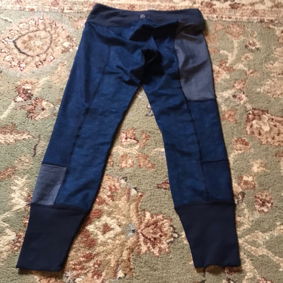 Lululemon Ankle Crop Wonder Under Full On Luon Shashiko Patchwork Legging Size 6 - Picture 2 of 5